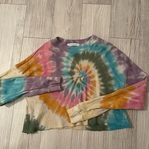 Daydreamer Multicolor Tie-Dye Crew Neck Sweater